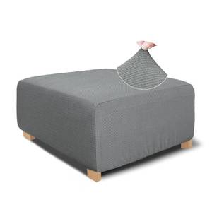 lot 8143 image: NeColorLife Square Ottoman Cover Jacquard Fabric Ottoman Slipcover Thick Stretchable Footrest Stool Covers for Oversized Square and Rectangle Ottoman,Large Size,Grey