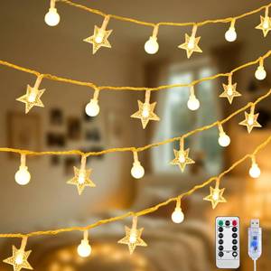 lot 8154 image: JMEXSUSS 100 LED Globe Star String Lights