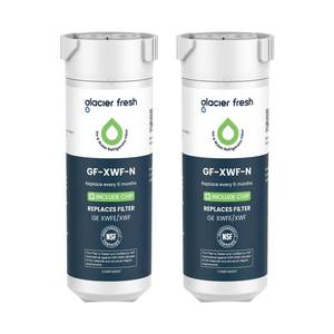 lot 8160 image: GLACIER FRESH XWFE (Built-in CHIP) Refrigerator Water Filter 2-Pack
