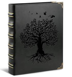 lot 8172 image: ALKALO Vintage Leather 3 Ring Binder, 1 Inch O Ring Loose Leaf Organizer