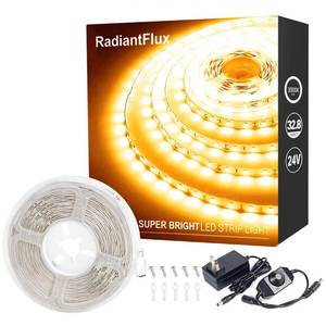 lot 8179 image: 32.8ft Warm White Led Strip Lights for Living Room, Home Decor, 600 Leds, Dimmable, Super Bright Flexible LED Light Strips for Bedroom, Kitchen, Vanity Mirror, House Warming Gifts New Home