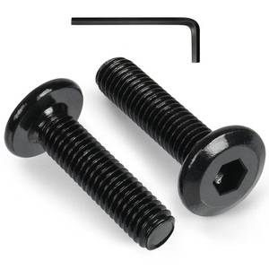 lot 8184 image: VGBUY M6-1 x 35 mm 40pcs Flat Head Hex Socket Cap Screws Metric M6 Bolts, 304 Stainless Steel 18-8, Black Zinc Plated, Full Thread, with Hex Spanner