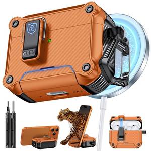 lot 8188 image: Inesore for AirPods Pro 3 Case with Secure Lock (Orange)