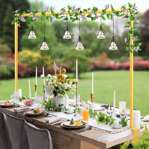 lot 8192 image: WellSign Over The Table Rod Stand with Clamps, Metal Table Arch Hanging