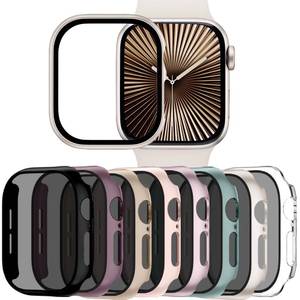 lot 8194 image: Adorve Privacy Case for Apple Watch Series 10 42mm Screen Protector, Anti-Spy Cover for iWatch Series 11 10 42 mm, 8 Pack, Black Clear Pink Starlight Rose Pink Pine Green Milk Tea Smoke Violet