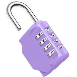 lot 8212 image: Puroma Combination Lock 4 Digit Gym Locker Padlock Waterproof, 1 Purple