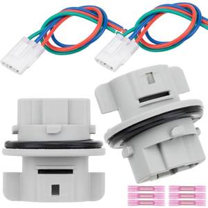 lot 8227 image: Svicari Front Turn Signal Lamp Bulb Socket Holder with Wire Harness Fit for Honda Civic Element Pilot Ridgeline for Acura MDX ZDX 2PCS