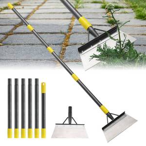 lot 19323 image: Garden Flat Shovel - Floor Scraper, 60 Multifunctional Garden Cleaning Shovels, Heavy Duty Floor Scrapers Long Handle,Metal Weeding Scraper for Lawn Edging, Snow Ice Removal,Snow Ice Scraper