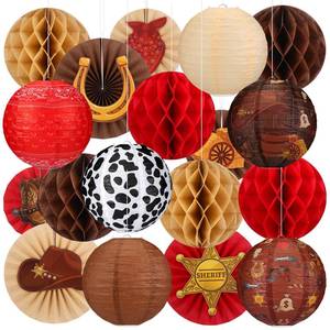 lot 19325 image: Retisee 18 Pcs Rodeo Party Decorations Rodeo Western Cowboy Party Decor