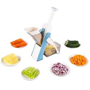lot 19342 image: ONCE FOR ALL Safe Mandoline Slicer, All in 1 Vegetables Slicer, Light Blue