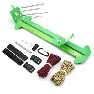 lot 19371 image: PSKOOK Paracord Bracelet Jig Kit, Paracord Tool Kit Adjustable Length Weaving DIY Craft Maker Tool (Green)