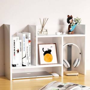 lot 19379 image: FNBAR Desk Shelves Wood Desktop Orgnizer Shelf. Office Organization for Top of Desk Organizers and Accessories Bookshelf Shelving,Adjustable Tier H-Shape Mini Bookcase(White)