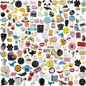 lot 20114 image: 20 PCS Mixed Enamel Brooch Pins Bulk Set  Decoration Lapel Pin Clothes Accessories Birthday Christmas Festival Gift for Girls Women, No Repetition (Random Style)