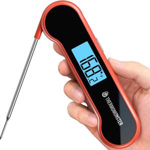 lot 20128 image: 0.5 Sec Instant Read Meat Thermometer Digital for Cooking, Red
