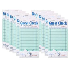 lot 20135 image: ZPARIK 12 Pack Guest Checks Books for Servers Server Note Pads, Green