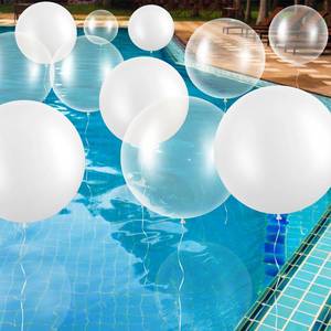 lot 20142 image: Gejoy 24 Pcs Pool Giant Balloons 362418 Inch Latex Balloons, White
