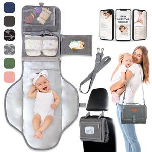 lot 20148 image: Portable Changing Pad for Baby �� Soft, Comfortable Portable Diaper Changing Pad with Wipes Pockets, Waterproof and Easy to Clean �� Baby Registry Search, new born baby essentials must haves, baby stuff