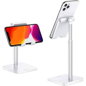 lot 20171 image: OMOTON CA02 Cell Phone Stand with Charging Hole for Desk Lightweight Silver