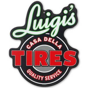 lot 20182 image: Disney Pixar Cars Luigis Casa Della Tires Sign