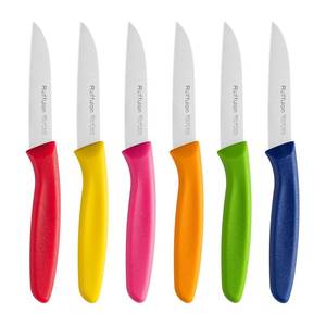 lot 20228 image: Ruffulon Colorful Paring Knife Set, 6 Piece,Small Fruit Knife,Straight Edge