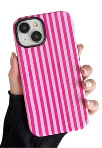 lot 20235 image: Longlayss Compatible with iPhone 1415 Plus Case Cute Striped Phone Case