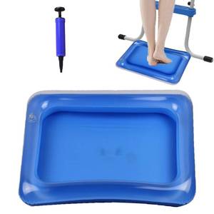lot 20243 image: Inflatable Pool Foot Bath Basin, Portable Foot Bath Basin, Foot Soaking Bath Basin for Pool Entry Ladder, Swimming Pool Clean Feet Pedicure Supplies (Square)