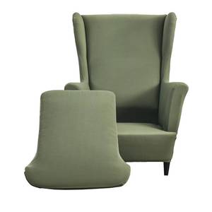 lot 20250 image: CRFATOP Wingback Chair Covers Green Armchair Slipcovers for Living Room