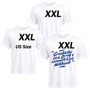 lot 20253 image: Joyclub 2 Pack White Blank Polyester T Shirts for Sublimation Unisex 2XL