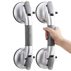 lot 1048 image: TAILI Shower Grab Bars,Suction Shower Handles,Upgraded,330lbs,2 Pack,Silver