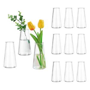 lot 1070 image: Glasseam Small Glass Vases for Flowers, 8 Pcs Clear Bulk Centerpiece Vases