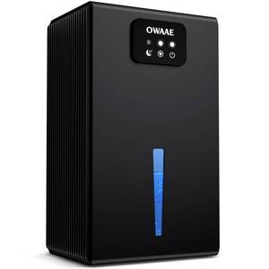 lot 1089 image: OWAAE Dehumidifier, 1000 sq.ft Quiet Dehumidifiers for Home Bedroom Bathroom Basement with Sleep Mode Auto Shut-Off, Black