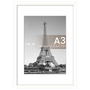 lot 2125 image: upsimples A3 Picture Frame, Wall Decor Poster Frames, White 1 Pack