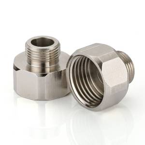 lot 2173 image: G 12 Female to 38 Male COMP Reducer Adapter, Brass Pipe Fittings Water Hose Adapter, Compression Fitting for Kitchen Bathroom Faucet, Pipe Connector with Rubber Washer,(2 Pack)