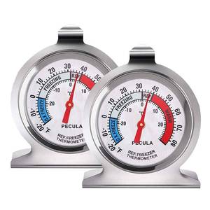 lot 2177 image: 2 Pack Refrigerator Thermometer, 30-30°C20-80°F, Classic Fridge Thermometer Large Dial with Red Indicator Thermometer for Freezer Refrigerator Cooler