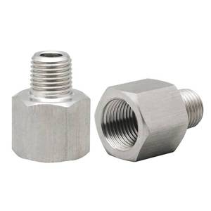 lot 2178 image: Napredak NPT38 Female to NPT14 Male Adapter, Stainless Steel Pipe Fitting