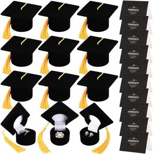 lot 2185 image: Dunzoom 12 Pcs Graduation Ring Box 2026 with 12 Pcs Greeting Cards Graduation Cap Jewelry Box, Proposal Gift for Her, Surprise Gift Idea Celebration Party Supplies