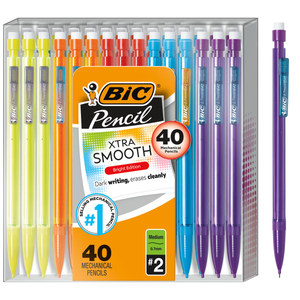 lot 2281 image: BIC Xtra-Smooth Mechanical Pencils with Erasers  40-Count