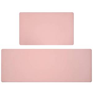 lot 3782 image: Lyeasw Pink Kitchen Mats 2 Pcs, Non-Slip Kitchen Rug Waterproof PVC Mat Set, Pink Kitchen Accessories Cushioned Anti Fatigue Kitchen Mats for Floor, Sink, 17x29 17x47