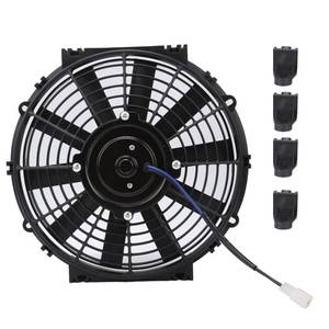 lot 3793 image: Acouto 10in Slim Electric Fan Automotive 24V Slim Electric Cooling Fan Radiator 80W 2100RPM 10 Straight Blades Universal for Car