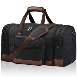 lot 3794 image: Litvyak 50L Canvas Duffle Bag for Travel Weekend Gym Overnight Carry-on