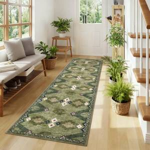 lot 3795 image: GarveeHome Washable Runner Rug 2x10 Modern Geometric Hallway Runner Rugs