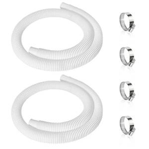 lot 4346 image: 2 Pcs 1.25 Pool Hose, 59 Long Accessory Pool Pump Replacement Hoses, Compatible with All Above Ground Pool Filter Pumps that Use 1 14 Diameter Hoses