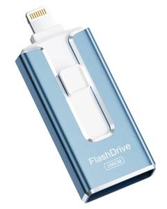 lot 4353 image: MFi Certified3 in 1 Type-C USB Memory Stick Thumb Drive for Photos Videos Storage (Sky Blue)