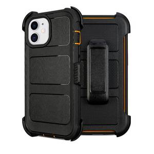 lot 4374 image: for Defender Phone Case iPhone 12 Case Belt Clip Holster Kickstand Black