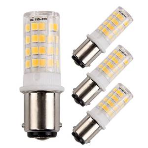 lot 4386 image: 4PCS BA15D led bulb 120V Double Contact Bayonet base 5 Watt Warm White 3000K for Sewing Machine Lamp, Non-dimmable
