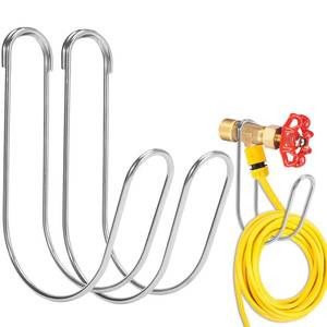 lot 4388 image: Yoniccal Garden Hose Holder Water Hose Hanger Wall Mounted,304Stainless Steel Solid Hose Hook Holds Up to 150Ft Garden Hose, Expandable Hose, Water Hose(Chrome 2pcs), BB1-1