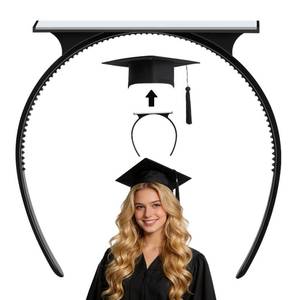 lot 4441 image: Pirekul Graduation Cap Headband Insert, Grad Cap Headband Holder - Secures Your Graduation Caps & Keeps Hairstyle, Hat Accessories for Graduates, Students, Women