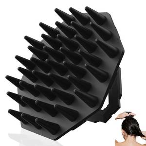 lot 4488 image: Extended Burr Silicone Scalp Massage Soft Massage Brush - Deep Cleaning Exfoliation Massage Relaxation Used for Wet and Dry Scalp Care for Women and Men Thick and Curly Hair Care