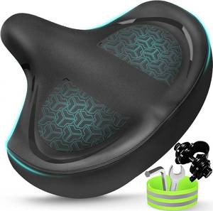 lot 5675 image: Bicycle Seat, Bike Seat for Women Men Extra Comfort Wide, Oversized Comfortable Seats Saddle for Peloton Bikes, Fit for Exercise Bikes, Electric Bikes, Mountain Bikes, Cruiser Bikes