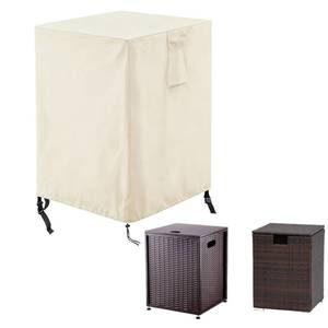 lot 5686 image: Saking Fire Pit Cover 21x21x35 In 600D Square Firepit Covers